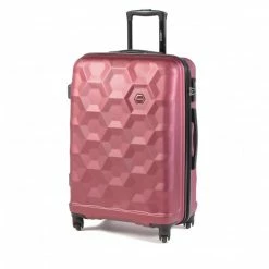 Suitcases Medium Trolley LASOCKI - BLW-A-102-35-08 Maroon Dark Red