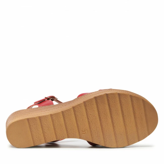 Wedges Sandals LASOCKI - EST-313-01 Red Red 6 Wedges Sandals LASOCKI - EST-313-01 Red Red - Image 4