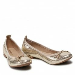 Ballerina Shoes Flats LASOCKI - RST-AKIRA-06 Golden Gold -Lasocki Store Online 05 5904248528676 rz