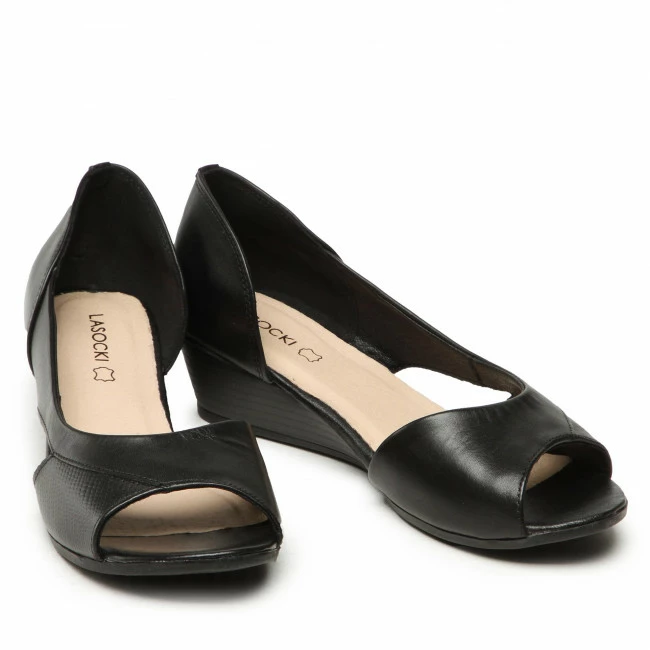 Wedges Sandals LASOCKI - OCE-TTT-06 Black Black 7 Wedges Sandals LASOCKI - OCE-TTT-06 Black Black - Image 5