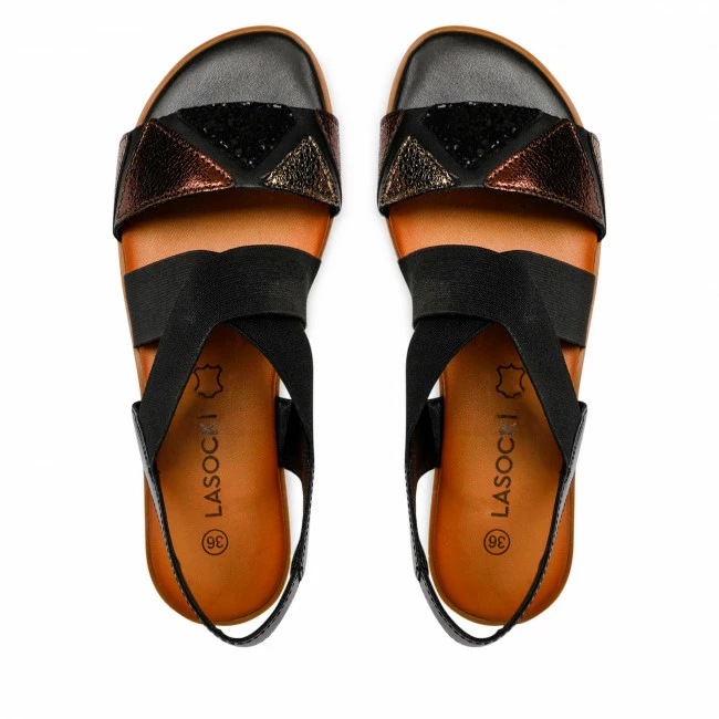Casual Sandals Sandals LASOCKI - WI16-DOROTHY-04 Black Black 8 Casual Sandals Sandals LASOCKI - WI16-DOROTHY-04 Black Black - Image 6