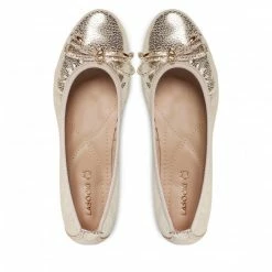 Ballerina Shoes Flats LASOCKI - RST-AKIRA-06 Golden Gold -Lasocki Store Online 06 5904248528676 rz