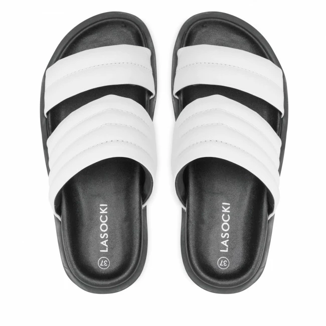 Casual Mules Slides LASOCKI - WI16-4808-05 White White 8 Casual Mules Slides LASOCKI - WI16-4808-05 White White - Image 6