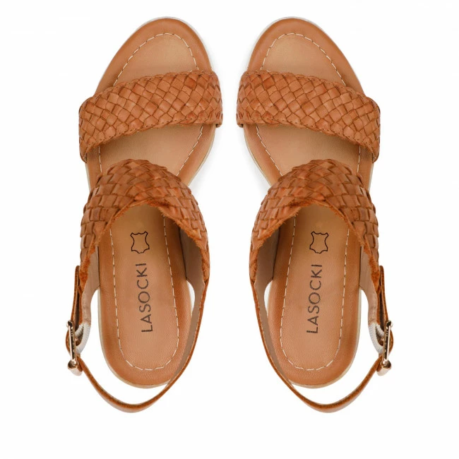 Wedges Sandals LASOCKI - RST-4766-01 Camel Brown 8 Wedges Sandals LASOCKI - RST-4766-01 Camel Brown - Image 6