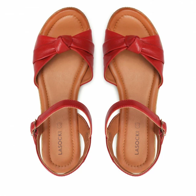 Wedges Sandals LASOCKI - EST-313-01 Red Red 8 Wedges Sandals LASOCKI - EST-313-01 Red Red - Image 6