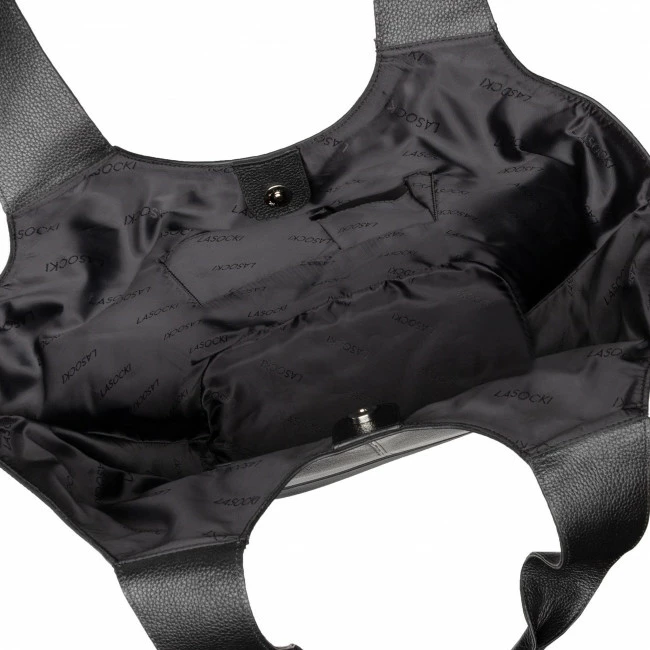 Canvas Totes & Shoppers Handbag LASOCKI - MLS-K-021-10-01 Black Black 8 Canvas Totes & Shoppers Handbag LASOCKI - MLS-K-021-10-01 Black Black - Image 6