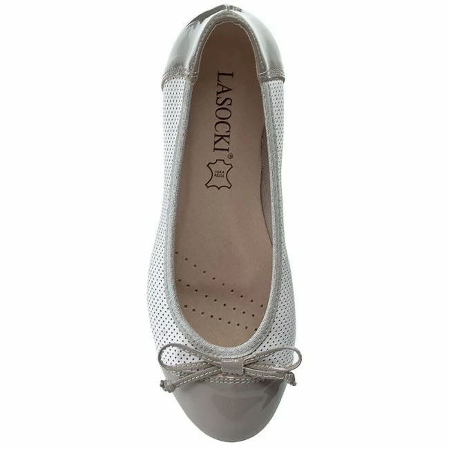 Ballerina Shoes Flats LASOCKI - SPINA-01 Biały/Szary White 7 Ballerina Shoes Flats LASOCKI - SPINA-01 Biały/Szary White - Image 5