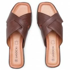 Casual Mules Slides LASOCKI - WI16-MENA-02 Brown Brown -Lasocki Store Online 5903698425252 04 rz