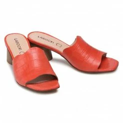 Casual Mules Slides LASOCKI - S681 Red Red -Lasocki Store Online 5903698577630 07 rz