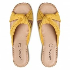 Casual Mules Slides LASOCKI - S425 Yellow Yellow -Lasocki Store Online 5903698706207 06 rz