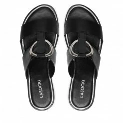 Casual Mules Slides LASOCKI - WI23-FOXI-36 Black Black -Lasocki Store Online 5904248387112 05 rz