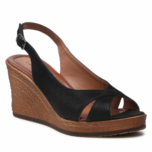 Wedges Sandals LASOCKI - WI23-283-04 Black Black 3 Wedges Sandals LASOCKI - WI23-283-04 Black Black