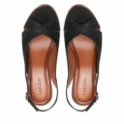 Wedges Sandals LASOCKI - WI23-283-04 Black Black 13 Wedges Sandals LASOCKI - WI23-283-04 Black Black -Lasocki Store Online 5904248389512 05 rz