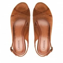 Wedges Sandals LASOCKI - WI23-283-04 Camel Brown 13 Wedges Sandals LASOCKI - WI23-283-04 Camel Brown -Lasocki Store Online 5904248389529 04 rz