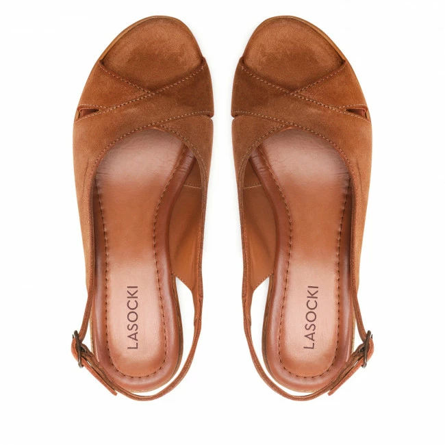 Wedges Sandals LASOCKI - WI23-283-04 Camel Brown 8 Wedges Sandals LASOCKI - WI23-283-04 Camel Brown - Image 6