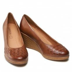 Wedge-heeled Shoes Shoes LASOCKI - WI23-2282-07 Camel Brown -Lasocki Store Online 5904248390389 08 rz